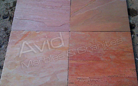 Lime Pink Limestone Tiles Suppliers from India