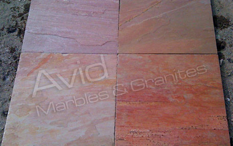Lime Pink Limestone Tiles Exporters in India