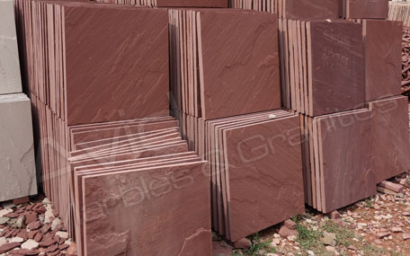 Agra Red Sawn Sandstone Paving Exporters in India