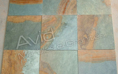 M Green Rustic Slate Tiles Suppliers from India