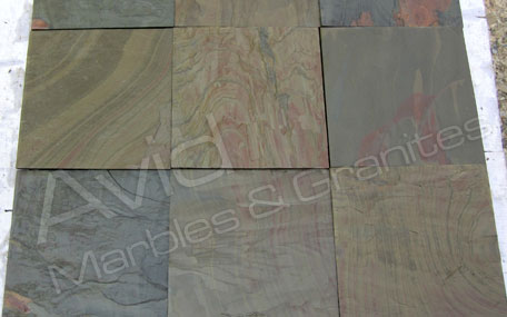 Multi Pink Slate Tiles Suppliers from India